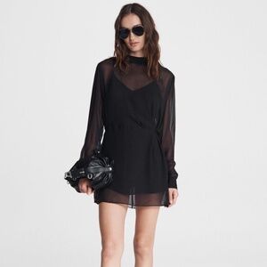 rag & bone Lyla sheer mini dress 2 New